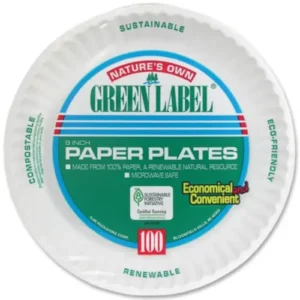 AJM Packaging Green Label Paper Plates