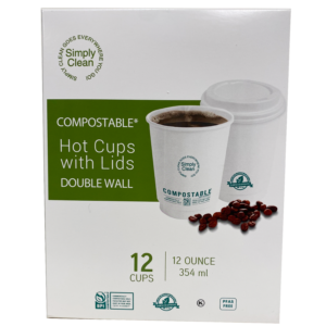 Simply Clean Compostable Hot Cups & Lids