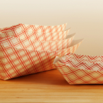 Specialty Quality Packaging Food Tray, Red Plaid