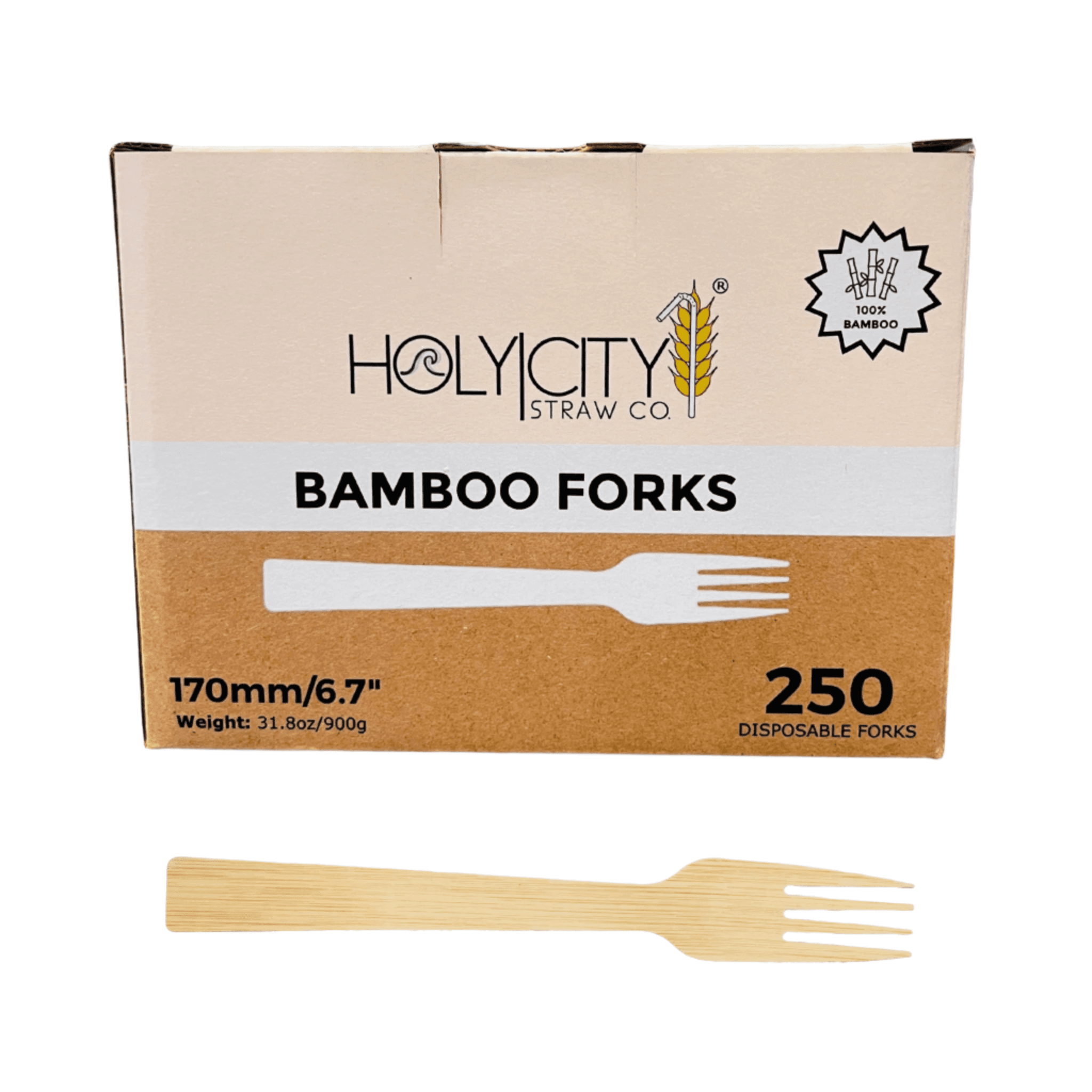 Holy City Straw Company Bamboo Cutlery