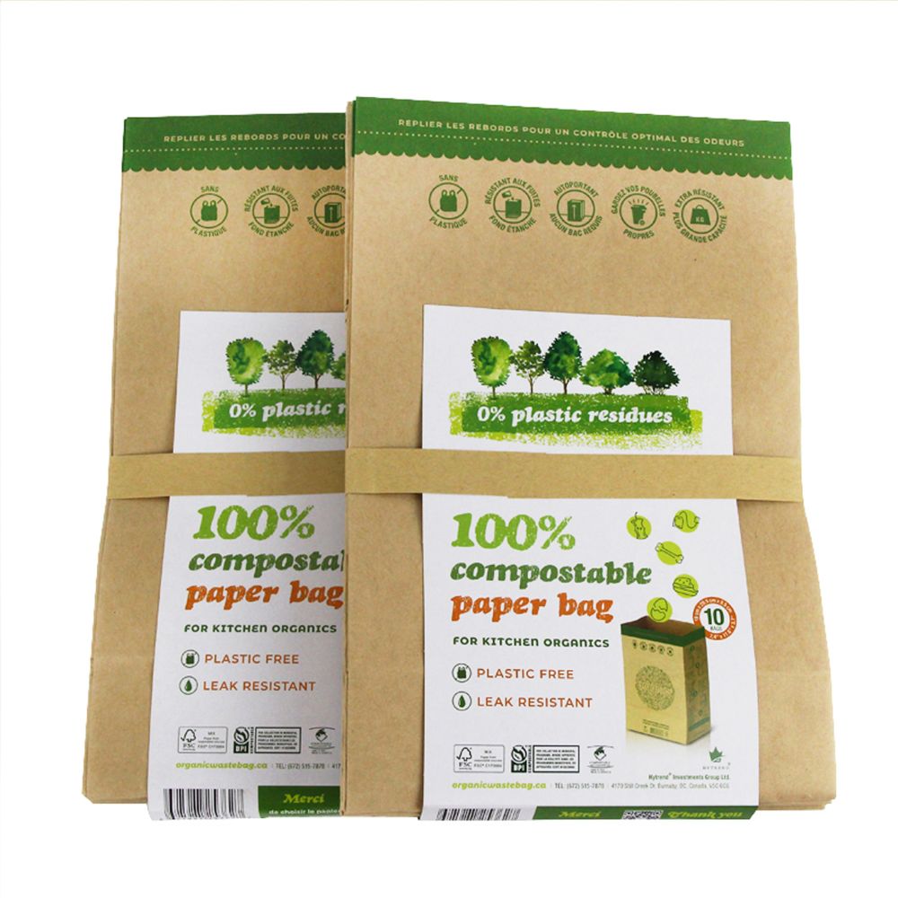 Hytrend Compostable Paper Bag for Kitchen Organics